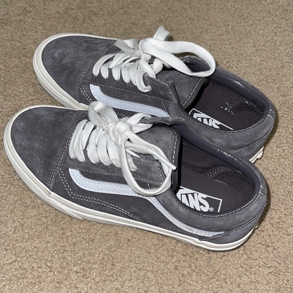 Fluffy gray Vans